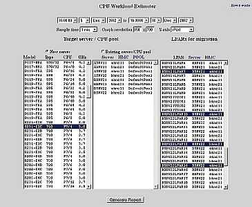 CPU Workload Estimator scenario 1