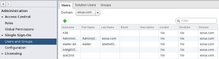 VMware monitoring: user rights